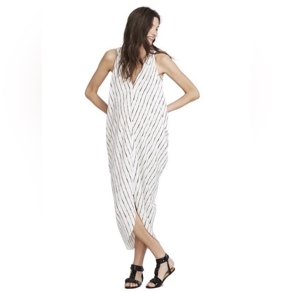 Hatch Maternity Women’s THE AMIRA CAFTAN Ivory/Black Dress Size O/S ONE SIZE